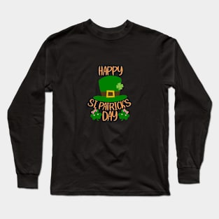 Happy st Patrick's day leprechaun hat Long Sleeve T-Shirt